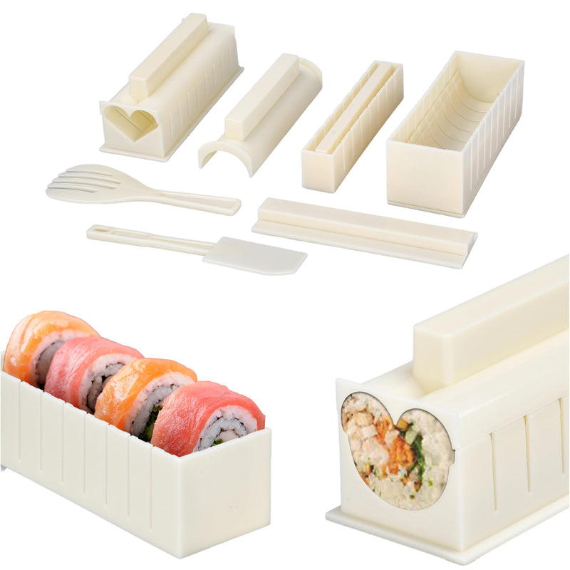 Set Of 10 Sushi Quick Kit - Quality Sushi Making Kit - Plastic Sushi