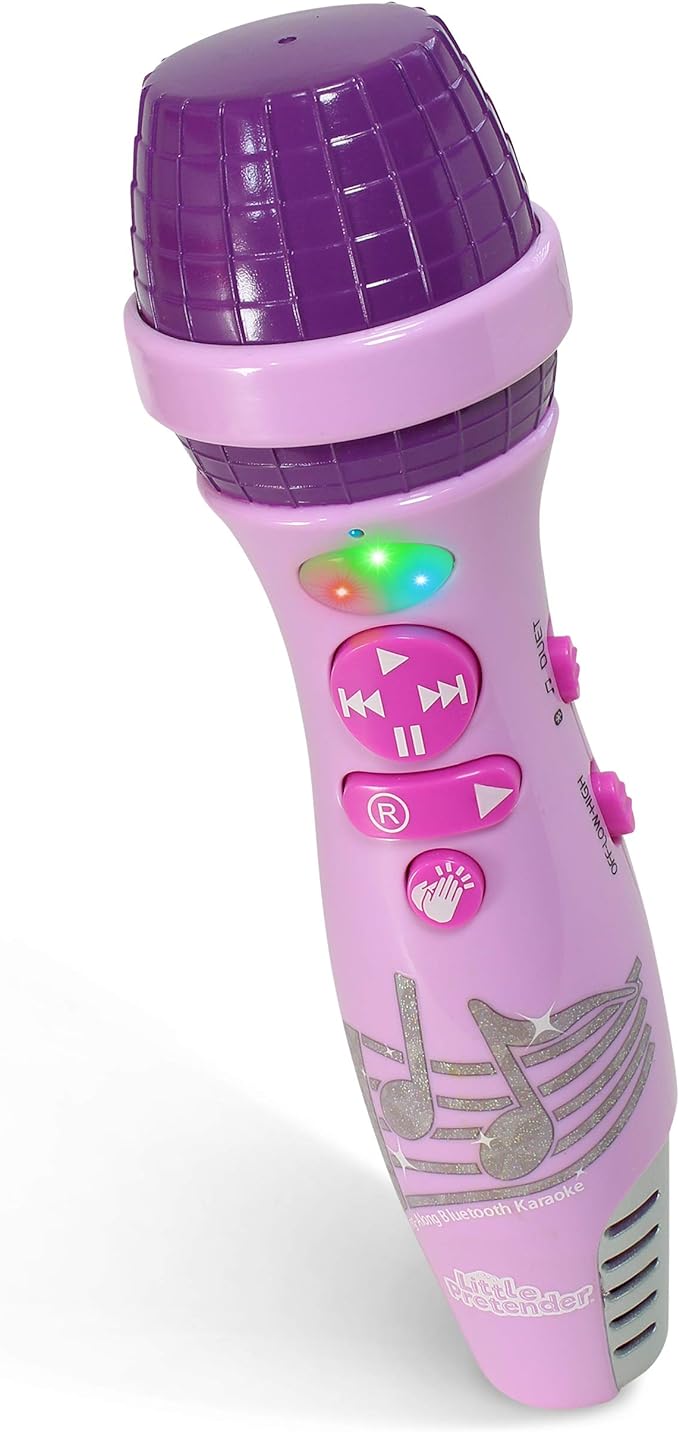 Kids Microphone | Voice Changer Microphone for Kids | Bluetooth Connectivity and 15 Pre-Installed Nursery Rhymes | Kids Microphone for Singing | Toddler Microphone for Ages 3+