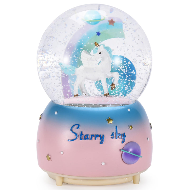 Unicorn Snow Globes For Kids - Pink Snow Globe For Girls - Enchanting Unicorns