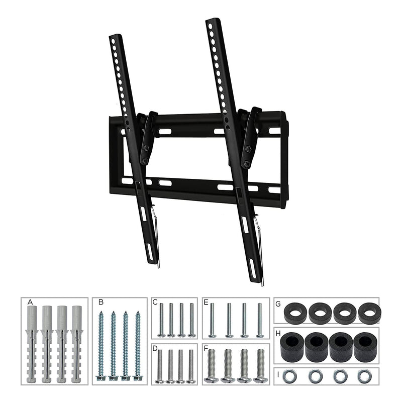 Power & Co Tv Wall Mount - Tilt 14 Degree - Anti-Glare Full Motion Articulating