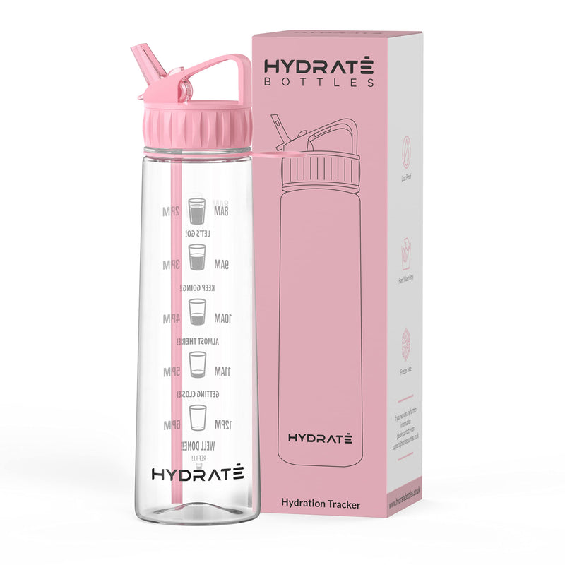 Bloomma Motivational 900ml Straw Water Bottle  With Time Markings, Bpa