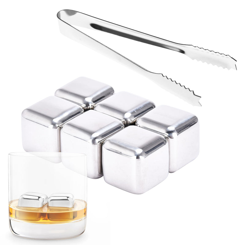 2lb Depot Reusable Ice Cubes For Drinks - Stainless Steel Whiskey Stones -