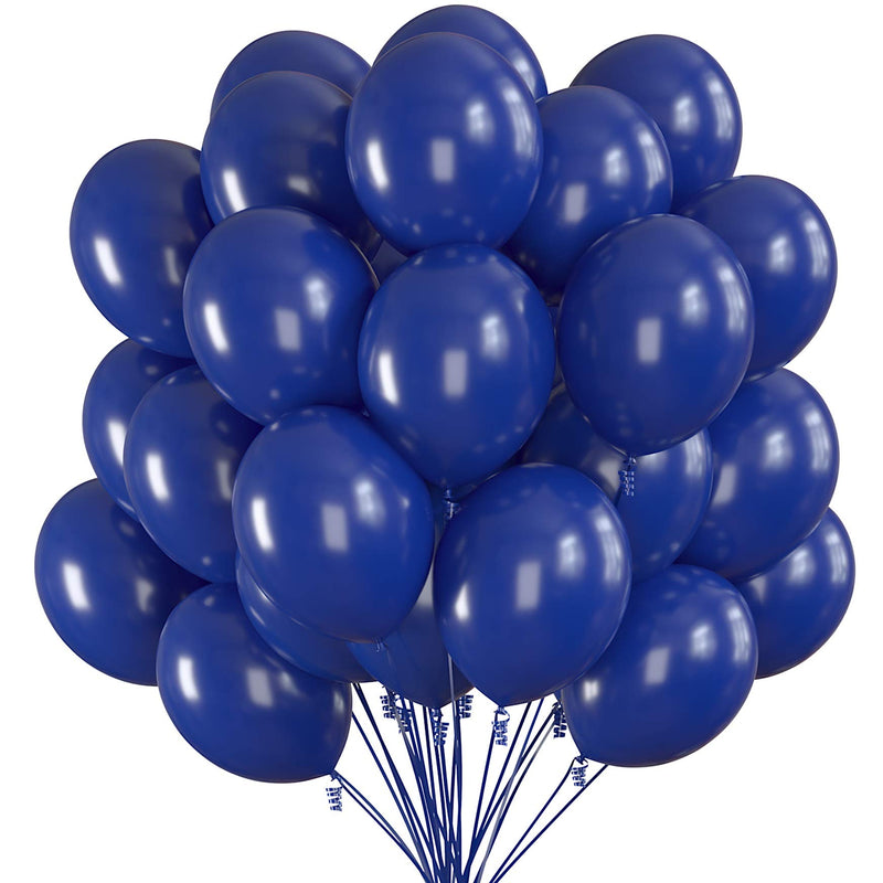 75 Midnight Blue Party Balloons 12 Inch Deep Blue Balloons With Matching Color