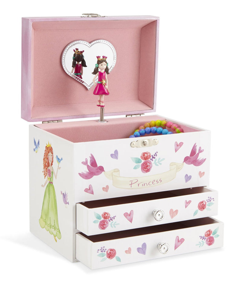 Unicorn Music Box, Fairy Princess Design With Two Pullout Drawers, Dance