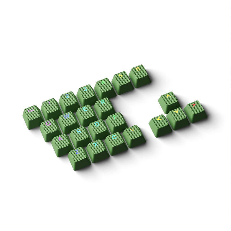 Rubber Keycaps Set  Anti-Slip Texture  Doubleshot Backlit Keycap Set  23 Keys