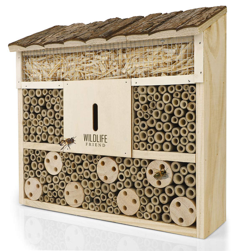 I Bee Hotel Insect Hotel - 295 X 28 X 10 Cm - Untreated, Solid Wood Bee