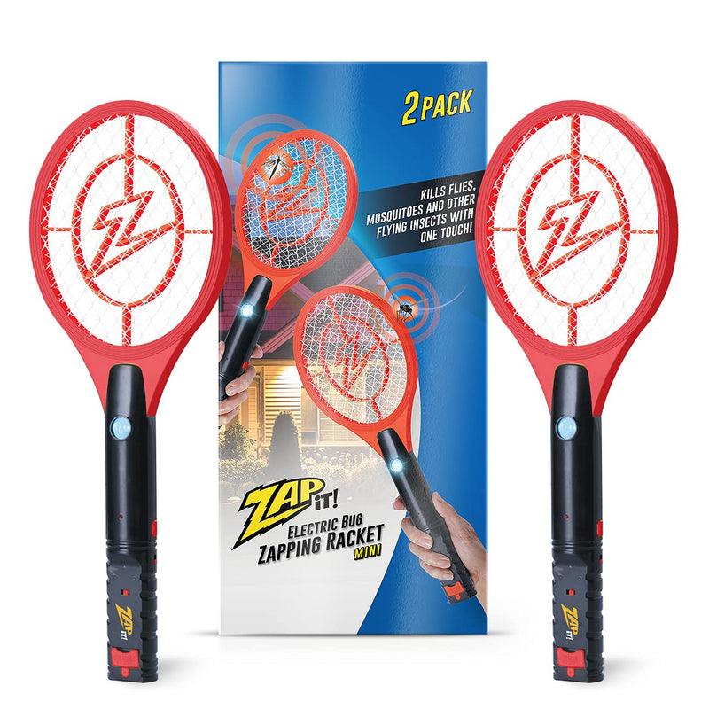 Zap It Electric Fly Swatter Racket & Mosquito Zapper Racket - Rechargeable Bug