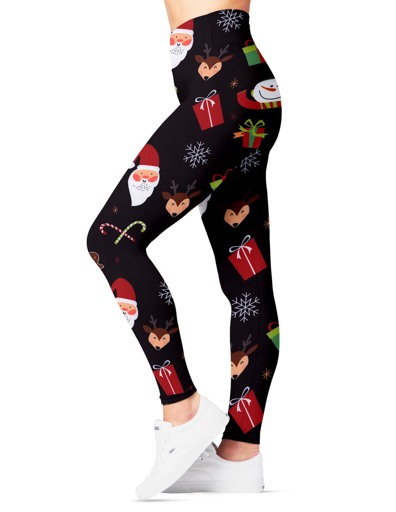 Womens Christmas Pants - Buttery Soft Highwaisted Holiday Leggings, Cozy