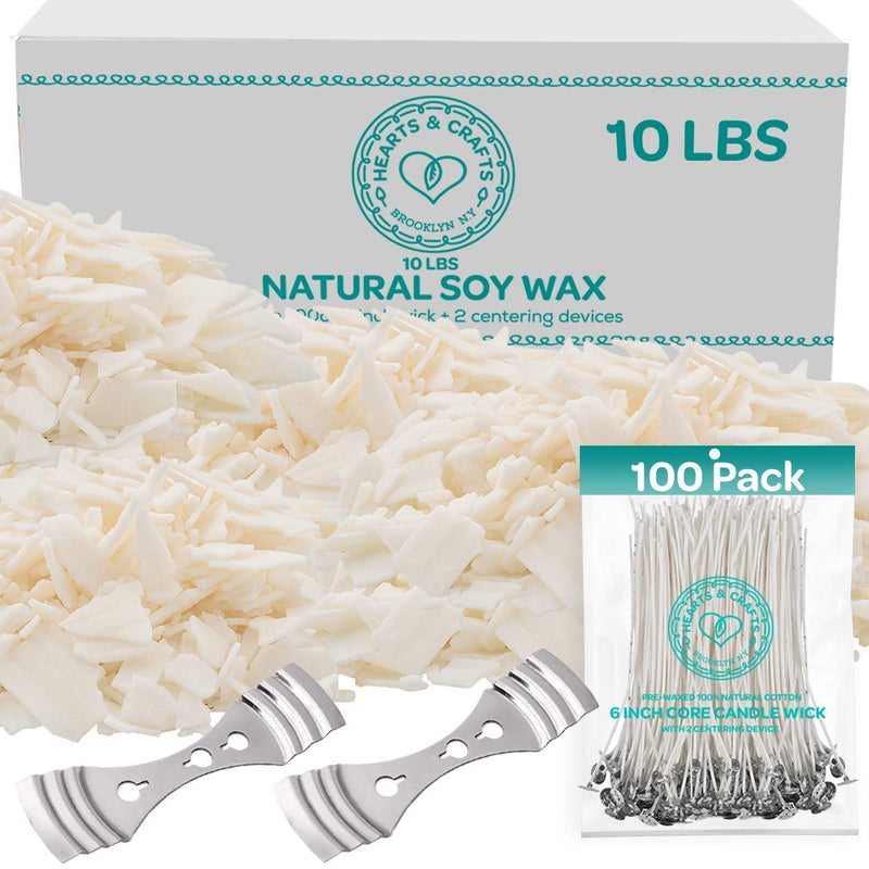 Natural Soy Wax - Candle Making Wax Supplies - 45kg Soy Wax, 100 15cm