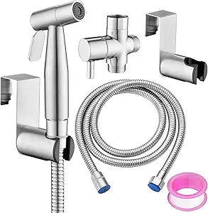 Handheld Bidet Shower Hose Sprayer Attachment, Stainless Steel Brushed Nickel