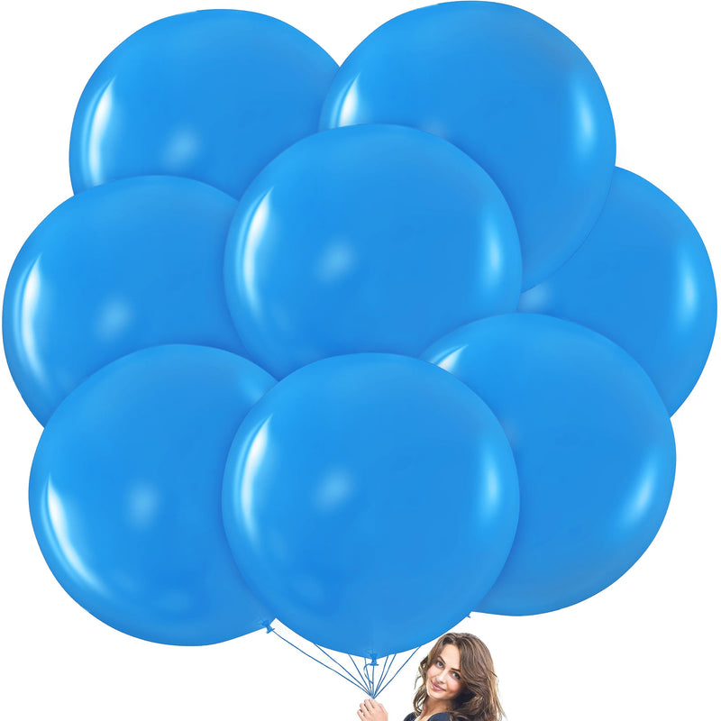 Light Blue Giant Balloons - 8 Jumbo 36 Inch Light Blue Balloons For Photo Shoot