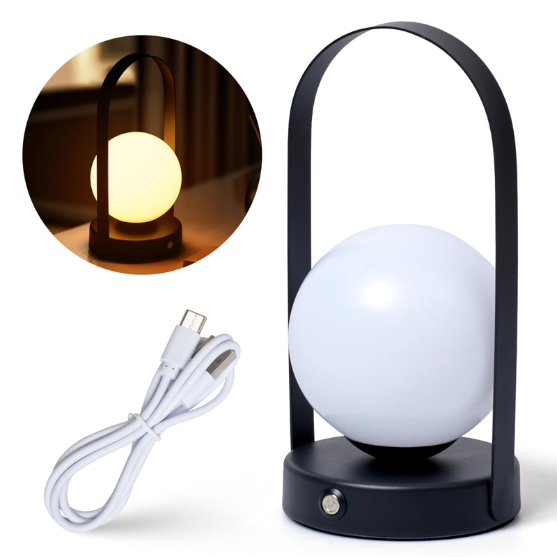 Outlery Portable Led Lamp - Black, Outdoor Led Lamp, Plastic, Extremely Portable, Multifunctional, 3000k Warm White Light, Small But Super Bright, 12.5x12.5x26 Cm