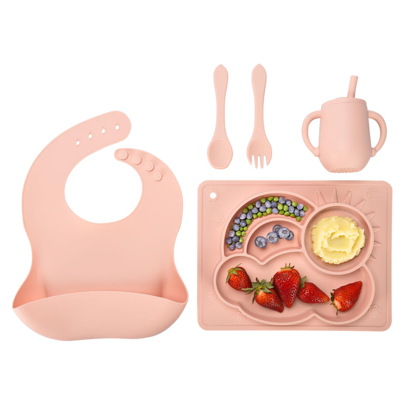 Baby Tableware - Set Of 5 - Baby Plate Sets - Feeding Set For 6 Month