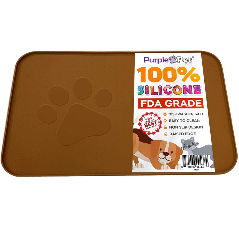 Extra Large Pet Food Mat With Logo - Food Grade Silicone Cat Dog Feeding Mat -