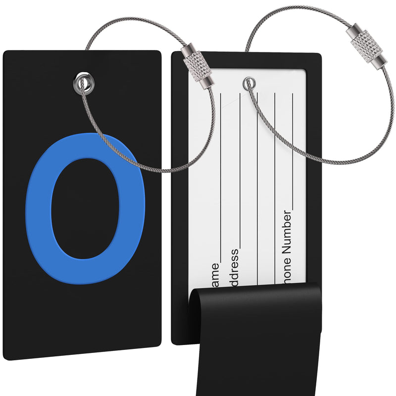 Luggage Bag Tag Initial - Fully Bendable Tag W/Stainless Steel