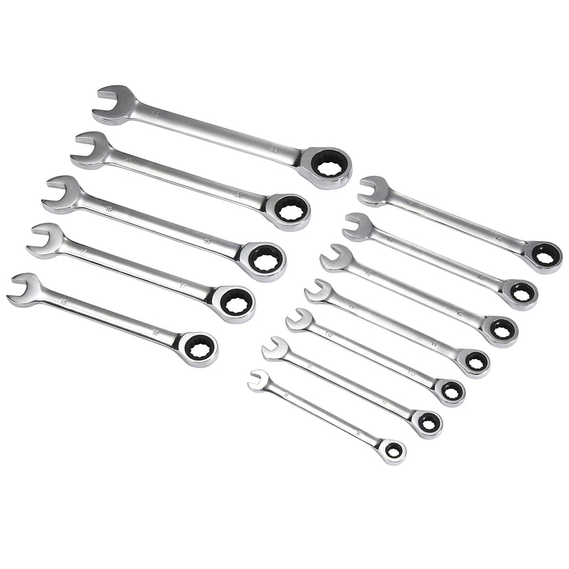 Ratcheting Combination Wrench Set Of 12 (8-22mm) - Ratchet Wrenches Tools