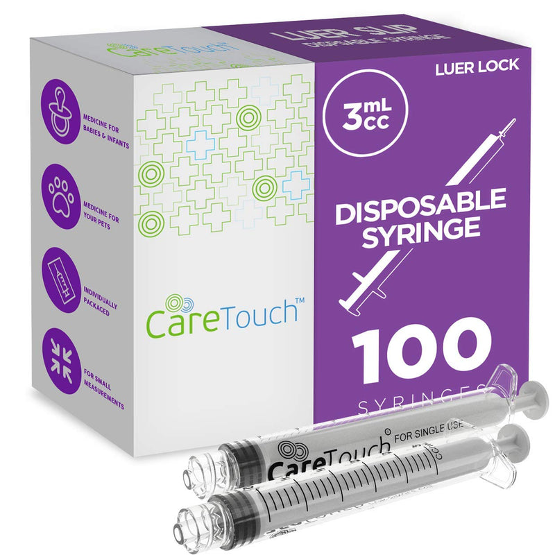 Luer Lock Syringes - Disposable 3ml Count Syringes - No Needles - Great