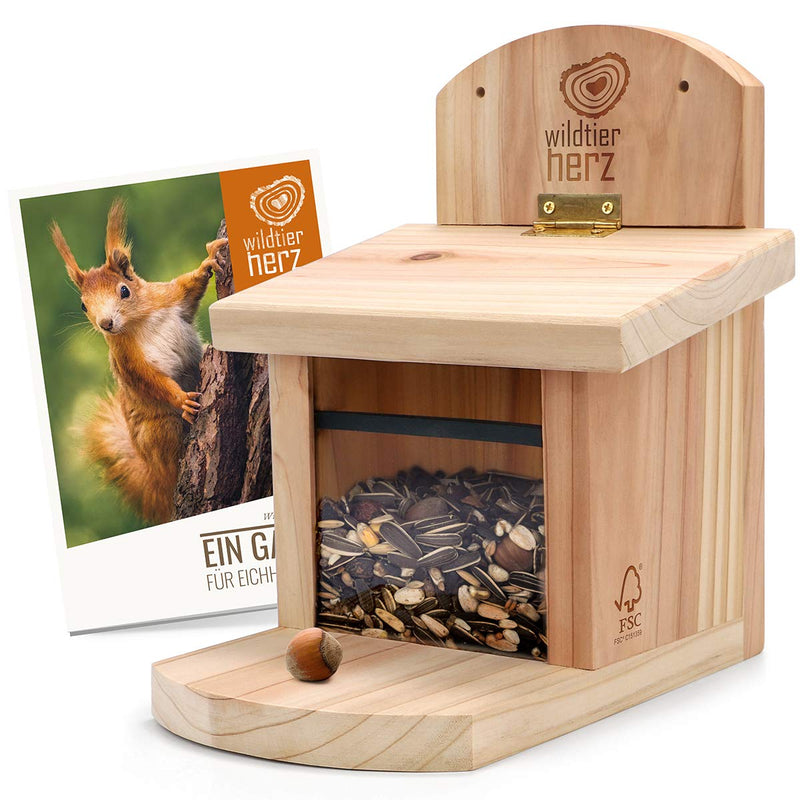 Wildlife Heart I Squirrel Feeding House Weatherproof I Made Of Screwed Solid