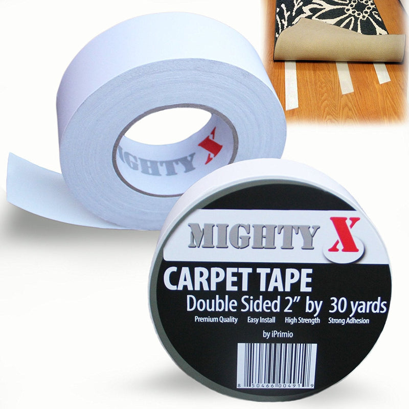 Mighty X Extra Thick Double-Sided Indoor Rug & Carpet Tape Heavy-Duty Carpet,