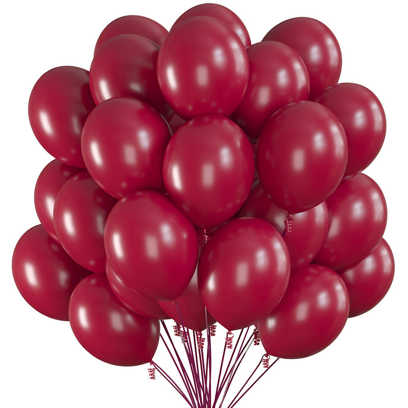 75 Garnet Red Party Balloons 12 Inch Deep Red Balloons With Matching Color