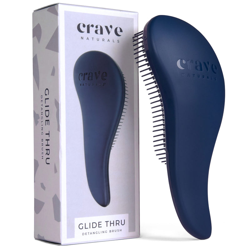 Glide Thru Detangling Brush By  Crave Naturals - For Wet/Dry Hair, Men/Women/Kids