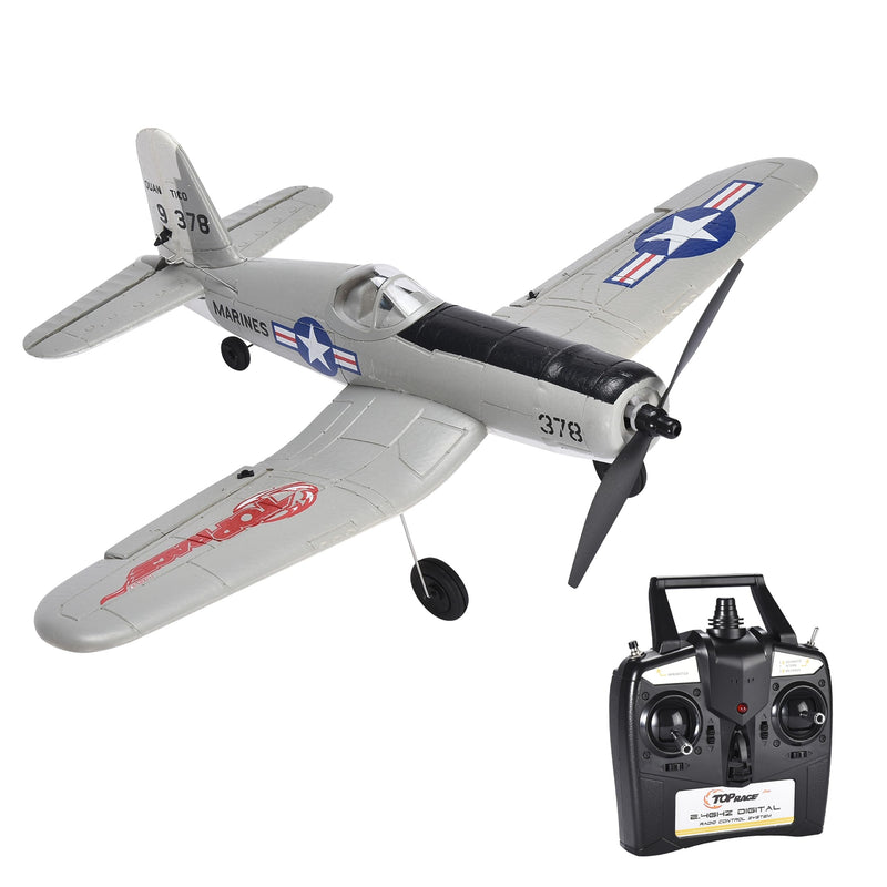 Top Race | Rc Airplane - Military Sea Plane 4 Channel - Remote Control Rc Plane - Suitable For Everyone - Easy-To-Fly Hobby Aircraft (Grey)