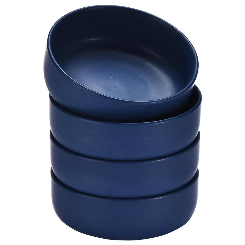 Ceramic Serving Bowls - Set Of 4 Large Cereal Bowl - 28oz Blue Salad Bowls