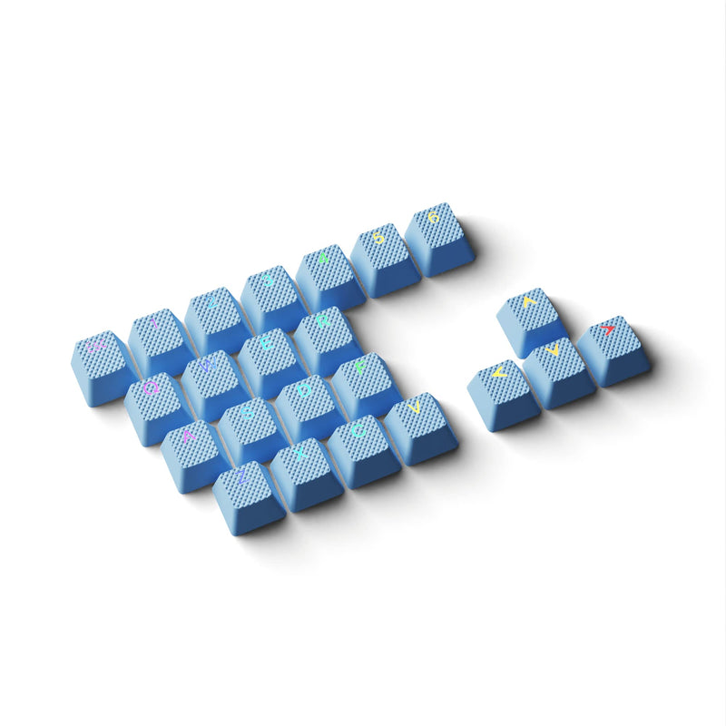 Rubber Keycaps Set  Anti-Slip Texture  Doubleshot Backlit Keycap Set  23 Keys