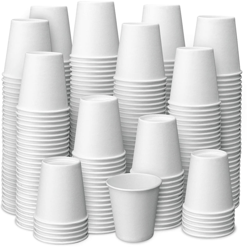 1000 Pack 3oz Small Paper Cups - Disposable Paper Cups, Paper Coffee Cups