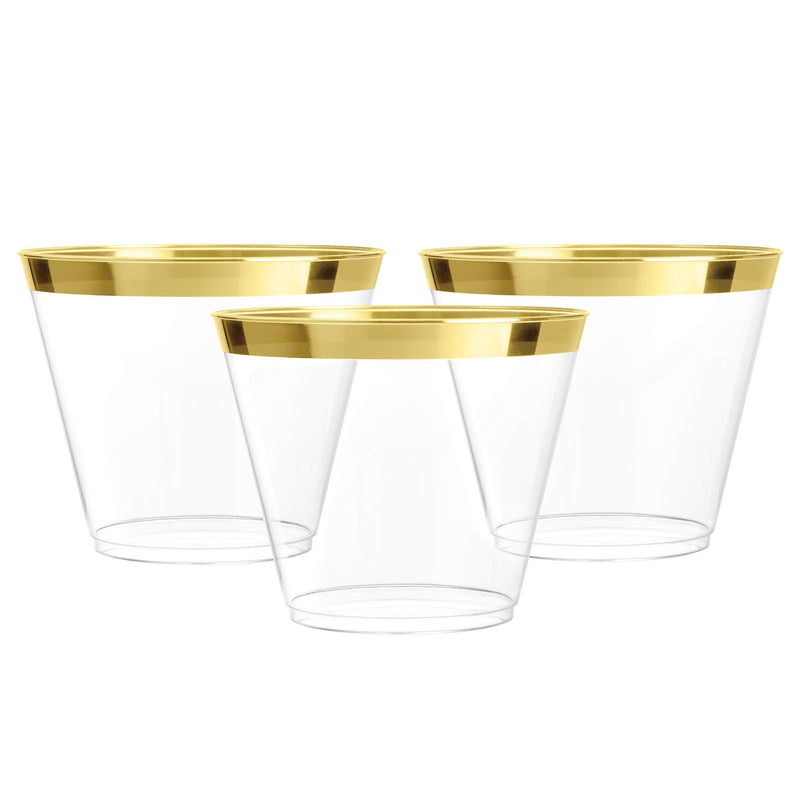 Disposable Plastic Cups For Wine, Cocktails, And Drinks - Bulk Party Tumblers