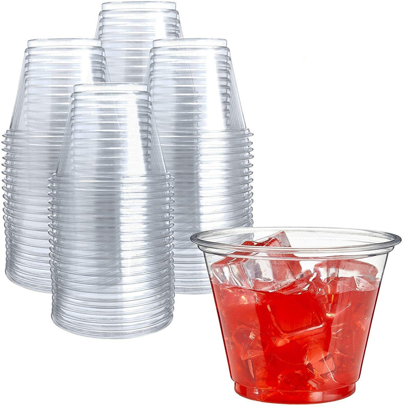 250 9 Oz Clear Disposable Plastic Cups  Pet Cups For Parties, Water, Wine  Bulk