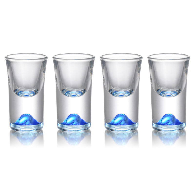 Shot Glasses Set 034 Oz / 10ml - Set Of 4 - Waterdrop Design - Glass Material