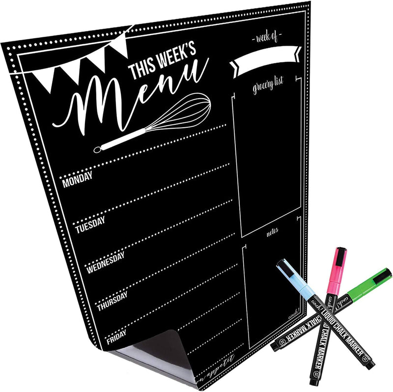 Magnetic Meal Planner For Refrigerator 16"X12"-Magnetic Menu For Refrigerator W/