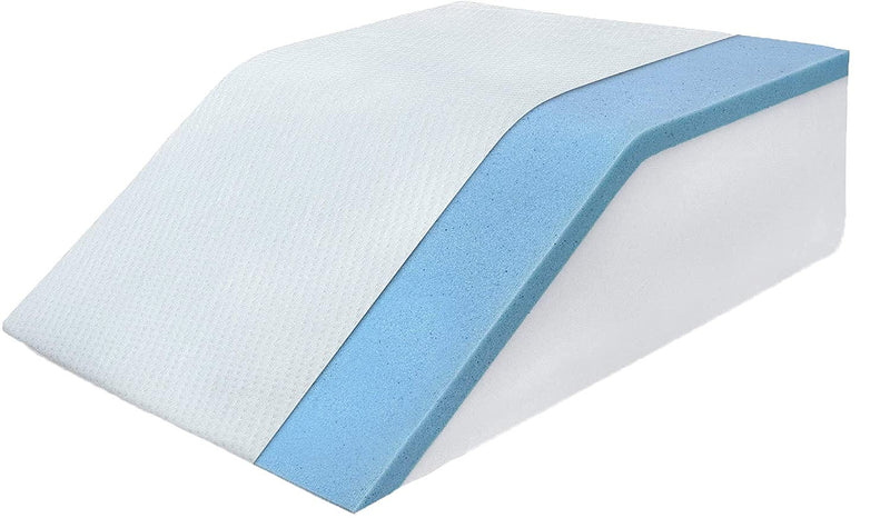 Leg Elevation Pillow W/Foam Top (Cooling Gel) - Leg Wedge Pillow For Legs, Leg