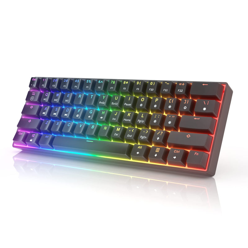 Gk61 Mechanical Gaming Keyboard 60 Percent  61 Rgb Rainbow Led Backlit