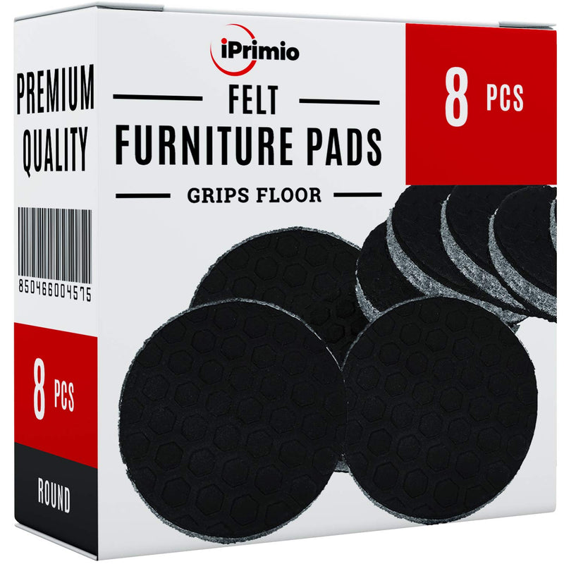 Non Slip Furniture Pad Grippers - (12 Pack) Non-Slip Pads 2" Round With 3/8"