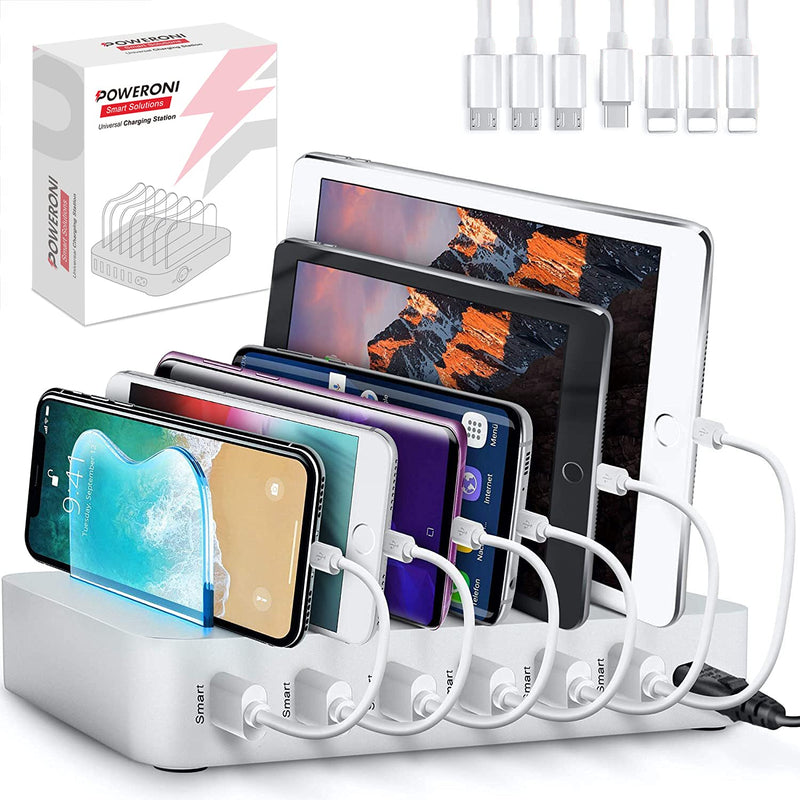 Usb Charging Dock - 6-Port - Fast Charging Station For Multiple Devices Apple