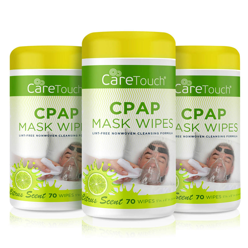 Cpap Mask Wipes - 3 Packs Of 70 Citrus Scent Cpap Wipes, 210 Count, Natural