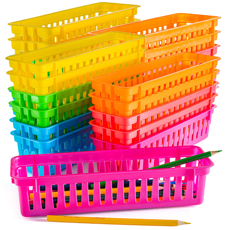 Classroom Pencil Organizer Pencil Basket Or Crayon Basket, Variety Colors