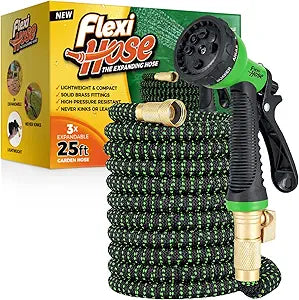 With 8 Function Nozzle, Lightweight Expandable Garden Hose, No-Kink