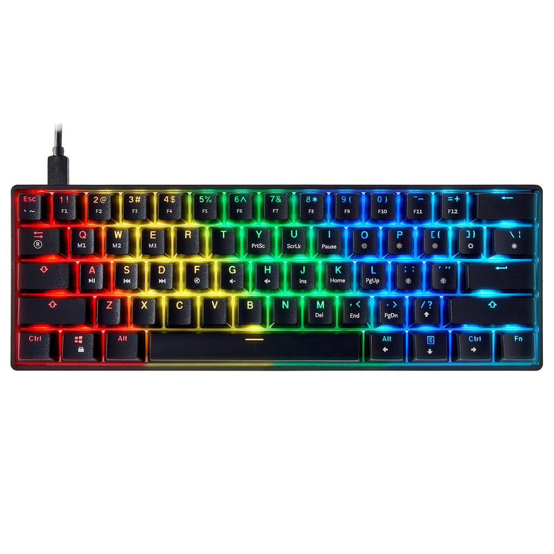 Mz60 Luna Mechanical Gaming Keyboard  60% Keyboard 62 Key Ansi Us Layout  Rgb