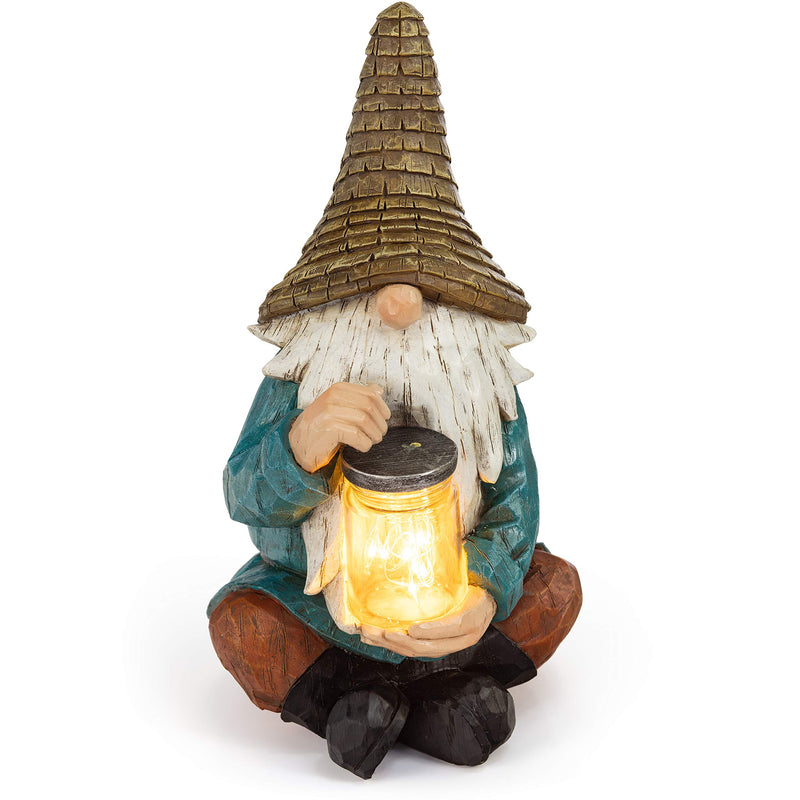 Firefly Jar Garden Gnomes Yard Gnome Garden Gnome With Solar Light Great