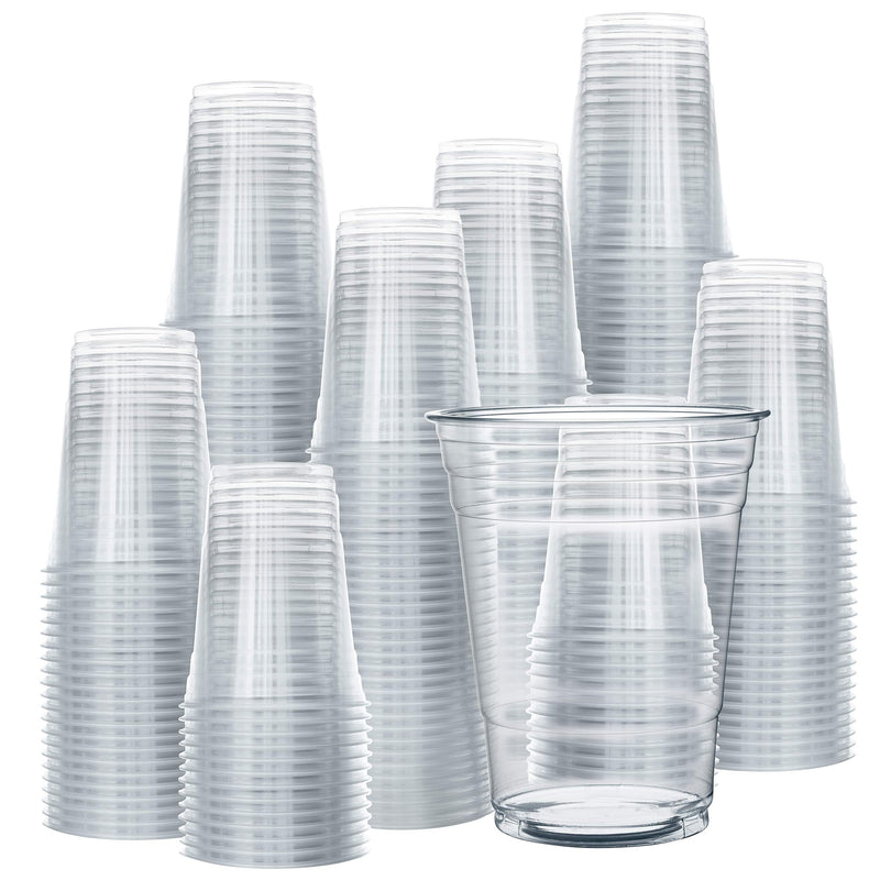 400 Clear Plastic Cups - 16 Oz Plastic Cups - Disposable Cups - Pet Clear Cups