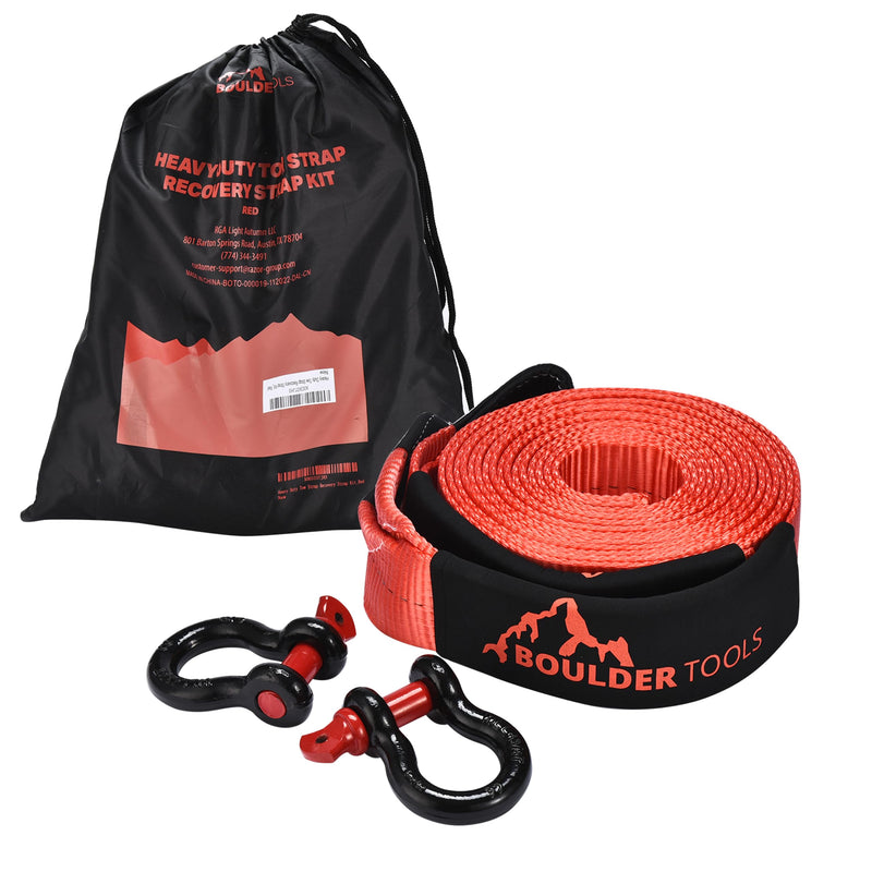 Heavy-Duty Recovery Tow Strap, Winch Strap - Made Of Industrial-Grade