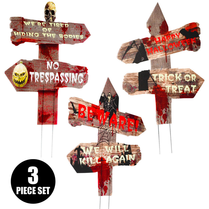 Halloween Outdoor Decorations Yard Signs With Metal Stakes For Scary Outdoor