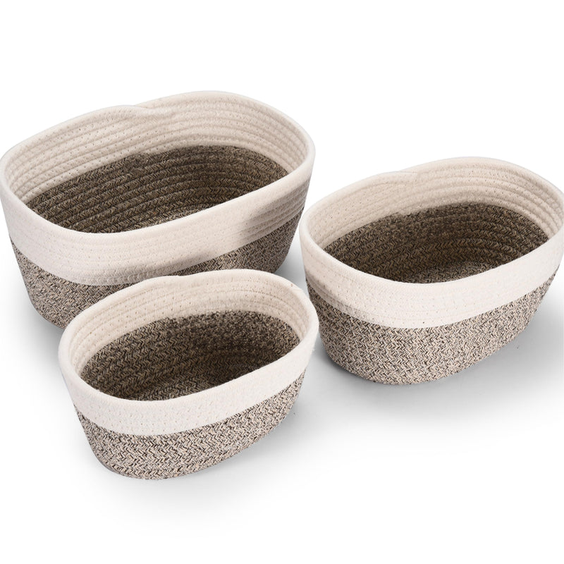 Libken Storage Baskets - Storage Bins For Shelves - Rope Baskets For Storage -De