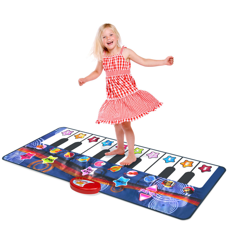 Durable Piano Dance Mat  59" X 24" Giant Floor Piano Mat For Kids And Toddlers