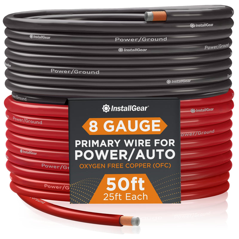 8 Gauge Power Or Ground Wire - 99% Oxygen-Free Copper (Ofc)  8 Awg Wire  8