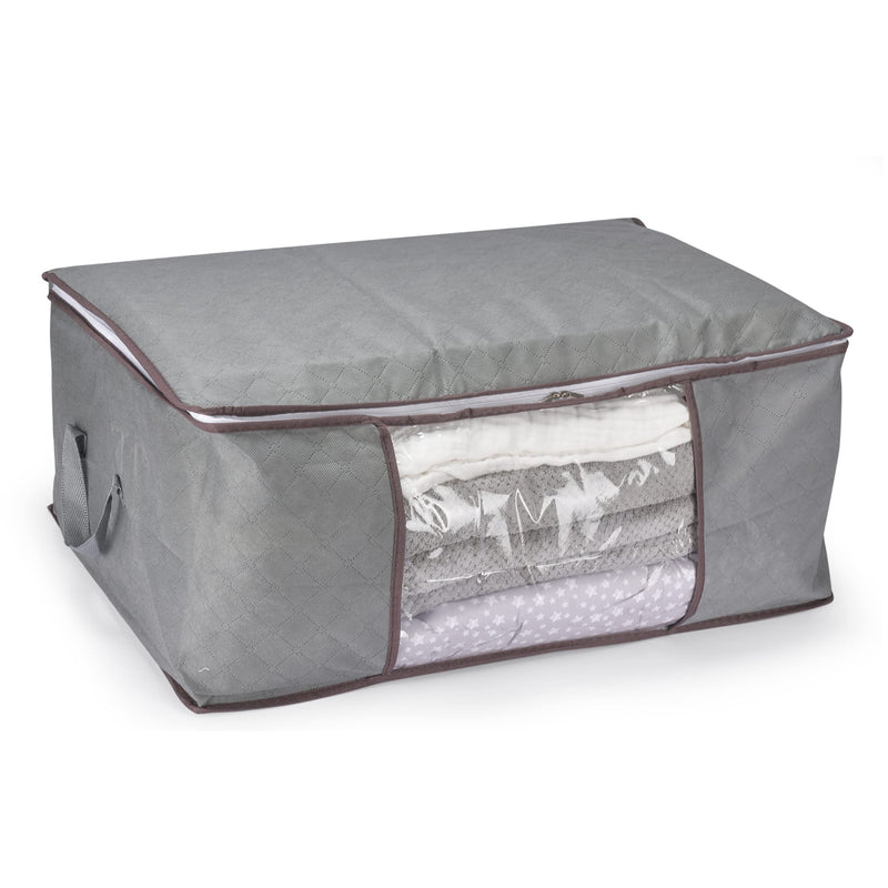 Storage Bag - Zipper Fabric Blanket Storage Organizer - Container Bag