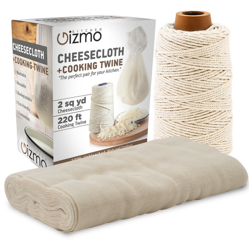 Cheesecloth And Cooking Twine For Meat - Grade 50 100% Unbleached Cotton